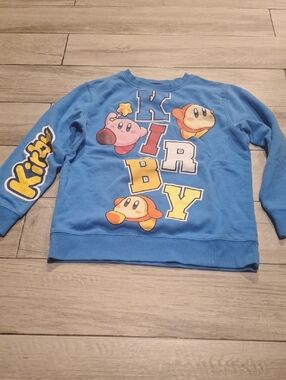Kids' Kirby Nintendo Blue Graphic Sweatshirt